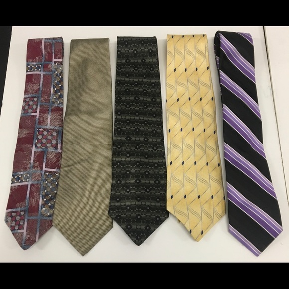 Lot of 5 Haggar men’s neck ties - Picture 1 of 8